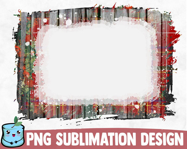 Bleached Christmas Sublimation Frame SVG MintyMarshmallows 