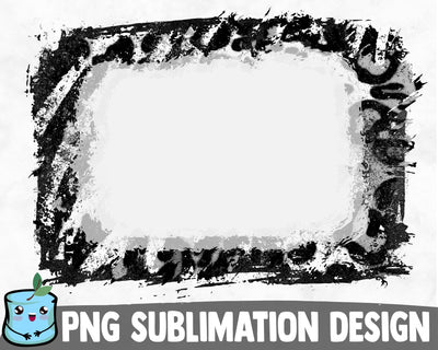 Bleached Gray Leopard Zebra Sublimation Frame SVG MintyMarshmallows 