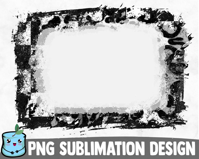 Bleached Leopard Checkered Sublimation Frame SVG MintyMarshmallows 