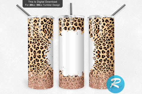 Bleached Leopard Print 20 oz / 30 oz Skinny Tumbler Sublimation Regulrcrative 