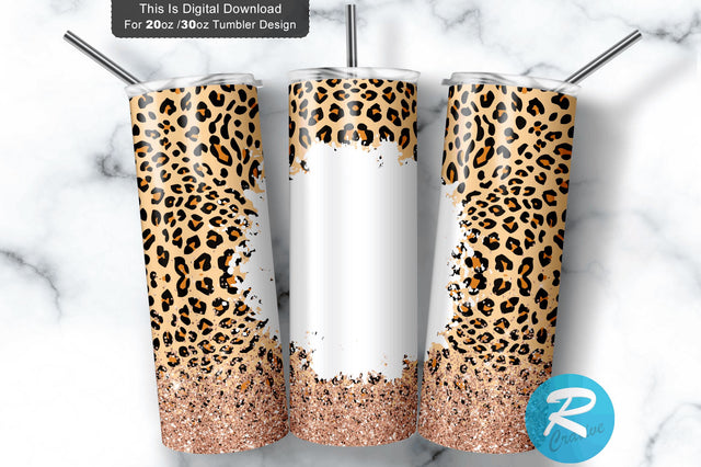 Bleached Leopard Print 20 oz / 30 oz Skinny Tumbler Sublimation Regulrcrative 