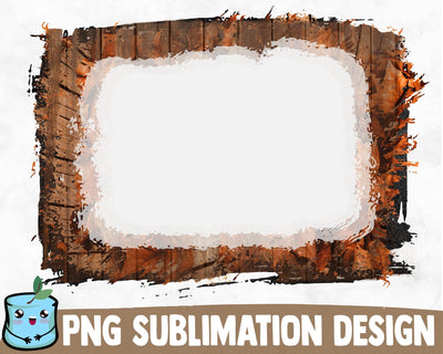 Bleached Rustic Fall Sublimation Frame SVG MintyMarshmallows 