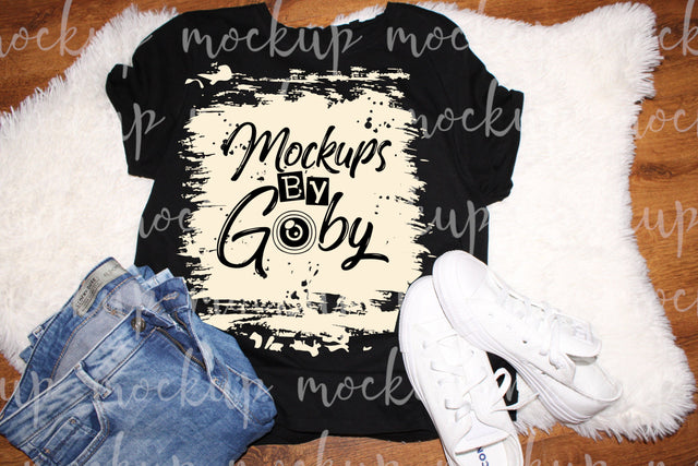 Bleached Shirt Sublimation Mockup, Heather Black Bella Canvas,Digital,3001CVC Bleached Tee Mockup Download,bleached t-shirt mock-up,flat lay Mock Up Photo ArtStudio 