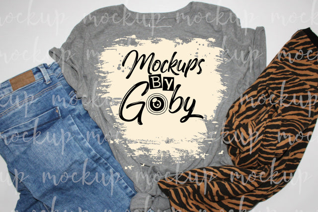 Bleached Shirt Sublimation Mockup, Heather Grey Bella Canvas,Digital,3001CVC Bleached Tee Mockup Download,bleached t-shirt mock-up,flat lay Mock Up Photo ArtStudio 