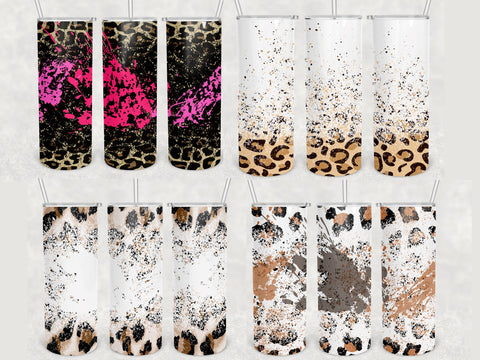 Bleached Spots Bundle Leopard Print 20oz sublimation design tumbler SVG BambinaCreations 