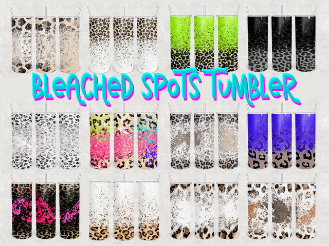 Bleached Spots Bundle Leopard Print 20oz sublimation design tumbler SVG BambinaCreations 