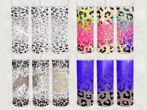 Bleached Spots Bundle Leopard Print 20oz sublimation design tumbler SVG BambinaCreations 