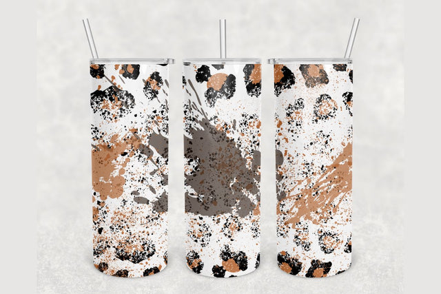 Bleached Spots Cheetah Print Tumbler sublimation design 20 oz skinny tumbler wrap Sublimation BambinaCreations 