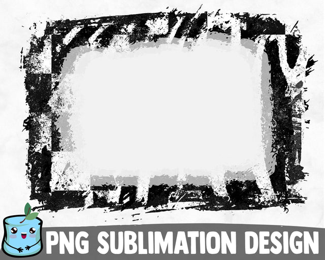 Bleached Zebra Checkered Sublimation Frame SVG MintyMarshmallows 