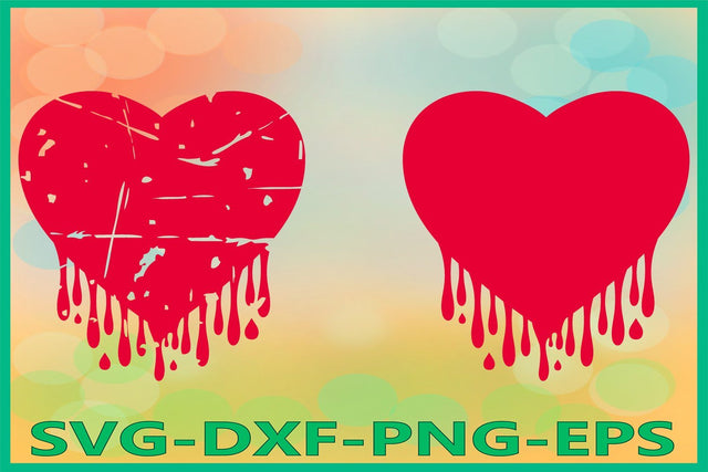 Bleeding Heart Grunge svg SVG AlexSVGStudio 