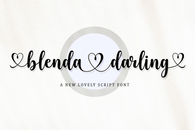 Blenda Darling Lovely Font Font BungStudio 