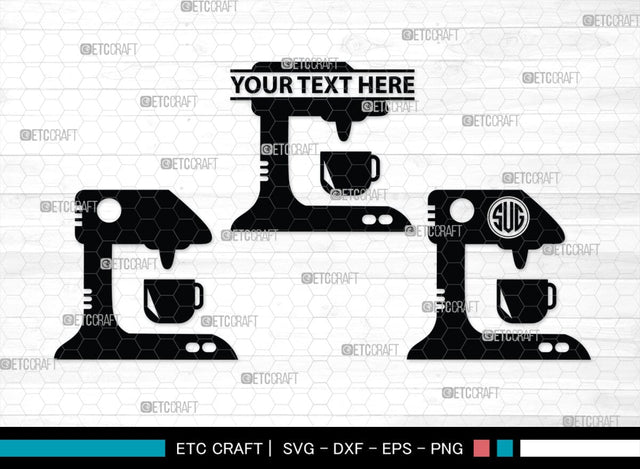 Blender Monogram, Blender Silhouette, Blender SVG, Stand Mixer Svg, Mixer Blender Svg, Hand Blender Svg, SB00164 SVG ETC Craft 