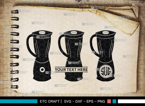Blender Monogram, Blender Silhouette, Blender SVG, Stand Mixer Svg, Mixer Blender Svg, Hand Blender Svg, SB00164 SVG ETC Craft 