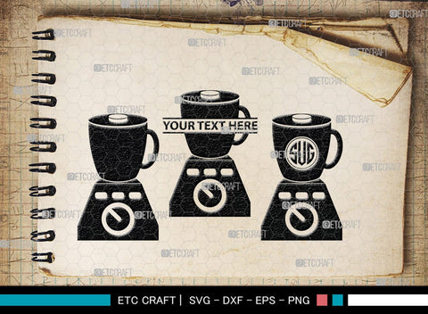 Blender Monogram, Blender Silhouette, Blender SVG, Stand Mixer Svg, Mixer Blender Svg, Hand Blender Svg, SB00164 SVG ETC Craft 