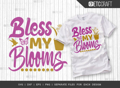 Bless My Blooms Svg Cut File | Birds Svg | Butterfly Svg | Flower Svg | Spring Svg | Hello Spring Svg | Tshirt Design SVG ETC Craft 