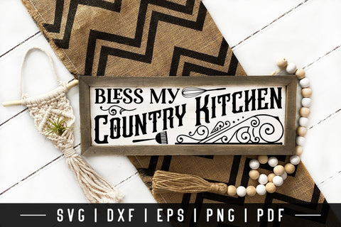 Bless My Country Kitchen - Vintage Kitchen Sign SVG SVG CraftLabSVG 