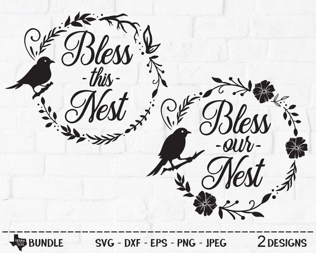 Bless Nest Bundle | Country SVG SVG Texas Southern Cuts 