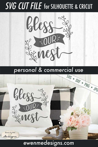 Bless Our Nest - Banner SVG SVG Ewe-N-Me Designs 