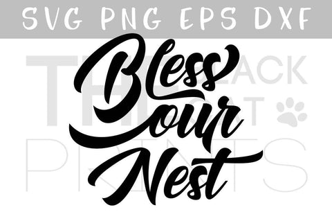 Bless our nest | Family cut file SVG TheBlackCatPrints 