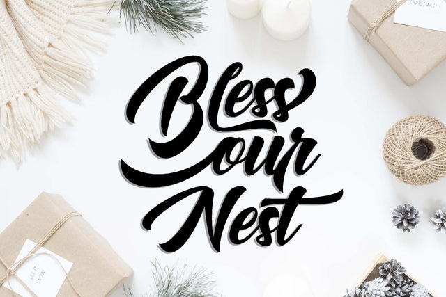 Bless our nest | Family cut file SVG TheBlackCatPrints 