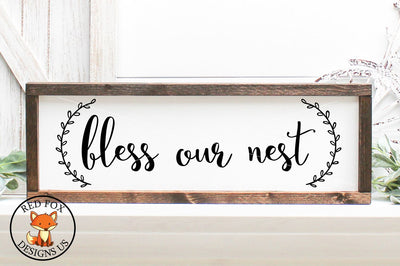 Bless Our Nest | Housewarming Design | SVG PNG DXF Files SVG RedFoxDesignsUS 