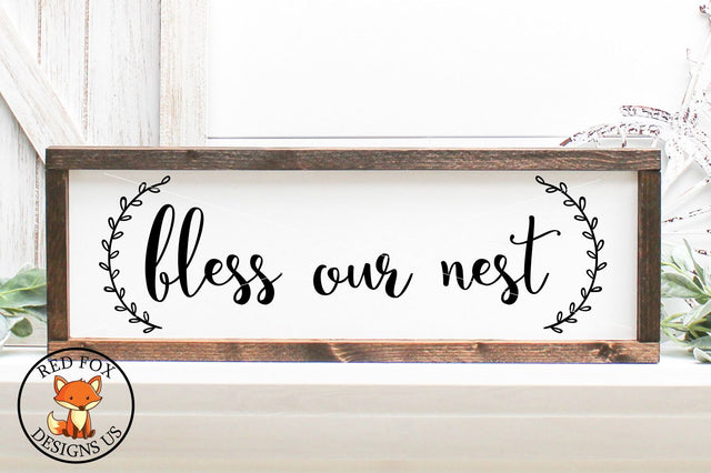 Bless Our Nest | Housewarming Design | SVG PNG DXF Files SVG RedFoxDesignsUS 