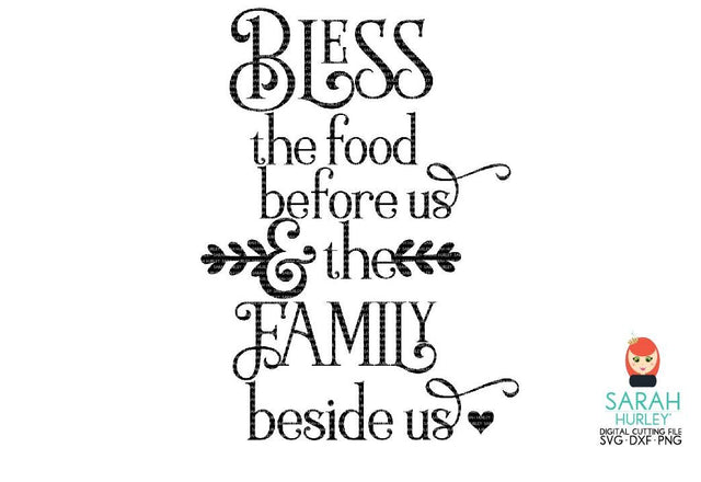 Bless The Food Before Us SVG Sarah Hurley 