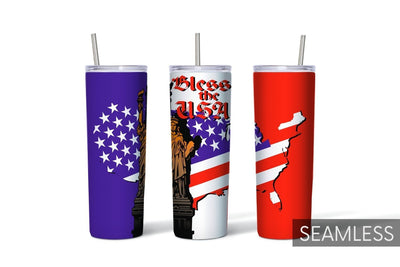 Bless the USA Tumbler Sublimation Sublimation SvgOcean 