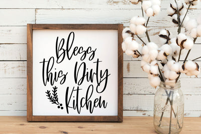 Bless This Dirty Kitchen Svg, Png, Dxf | Farmhouse Design SVG RedFoxDesignsUS 