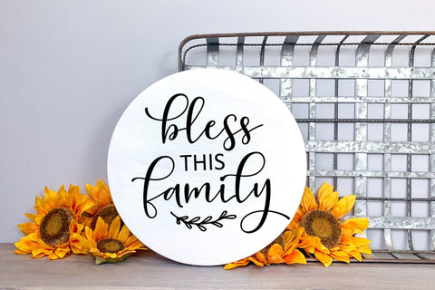 Bless This Family I Family Sign SVG I Farmhouse Sign SVG SVG Happy Printables Club 