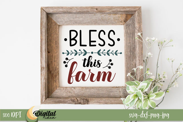 Bless This Farm SVG. Design Quote SVG. Farm SVG SVG Evgenyia Guschina 