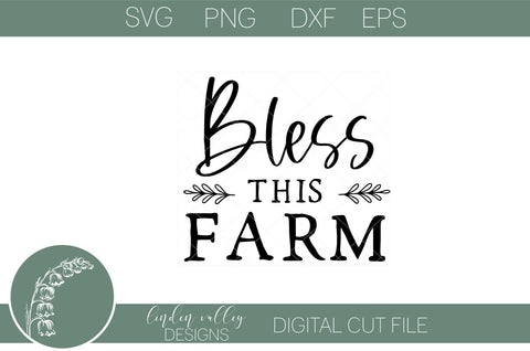 Bless This Farm Svg-Farmhouse Quote Svg-Home Sign Svg SVG Linden Valley Designs 