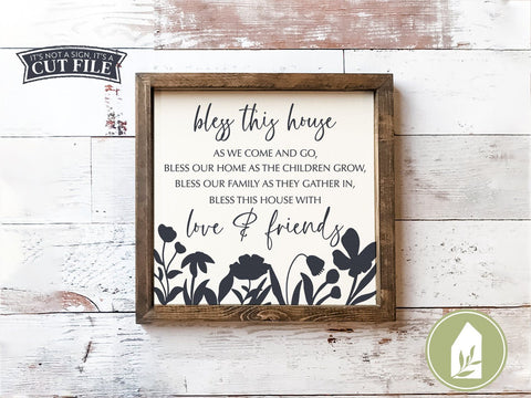 Bless This House SVG | Christian SVG | Farmhouse Sign Design SVG LilleJuniper 