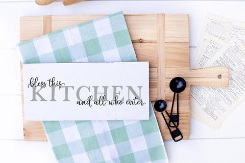 Bless This Kitchen And All Who Enter | Farmhouse Stencil SVG Ikonart Design Shop 