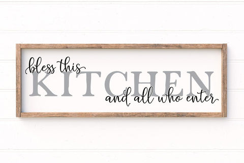 Bless This Kitchen And All Who Enter | Farmhouse Stencil SVG Ikonart Design Shop 