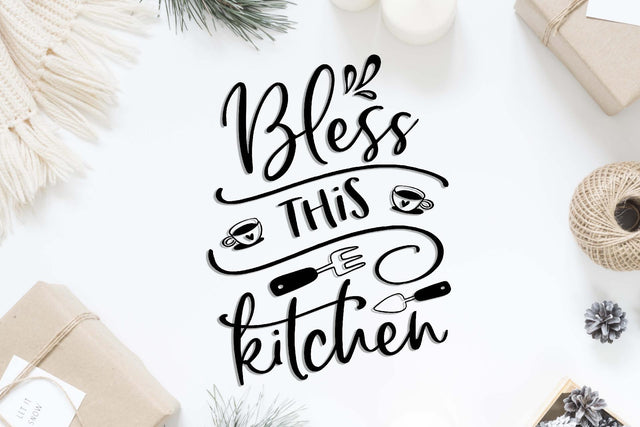 Bless this kitchen | Funny cut file SVG TheBlackCatPrints 