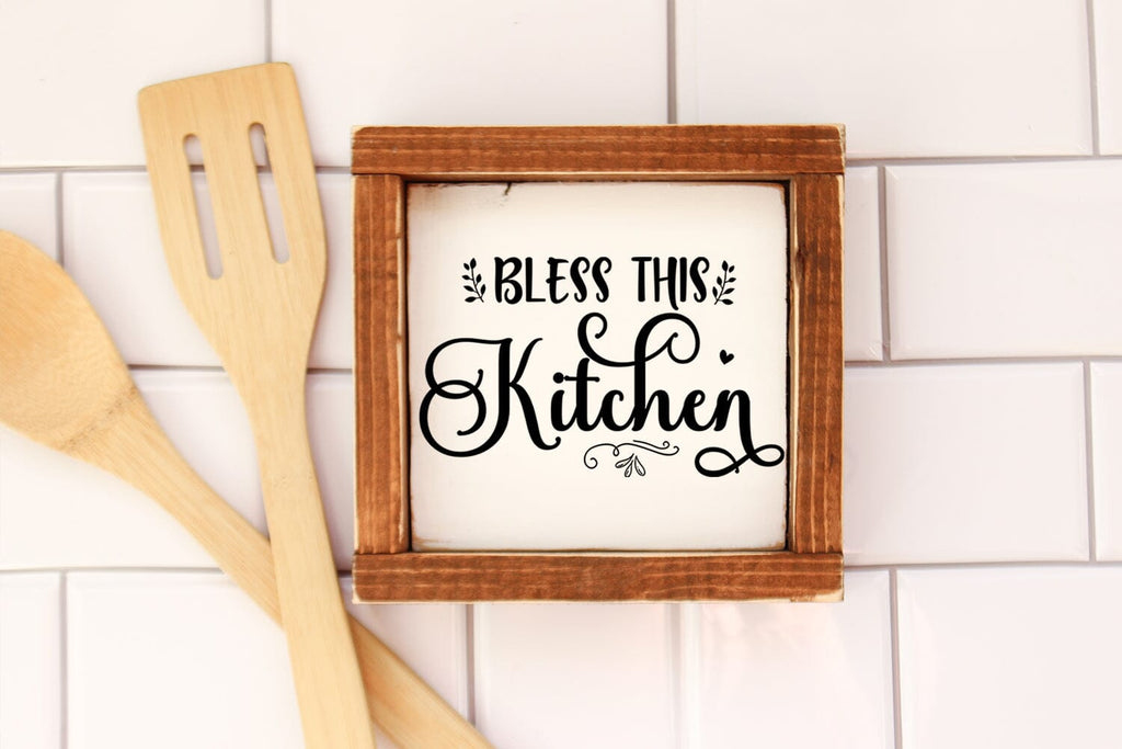 Bless this Kitchen SVG I Kitchen Sign SVG I Kitchen Decor SVG - So Fontsy