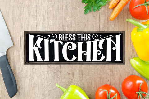 Bless This Kitchen - Vintage Kitchen Sign SVG SVG CraftLabSVG 