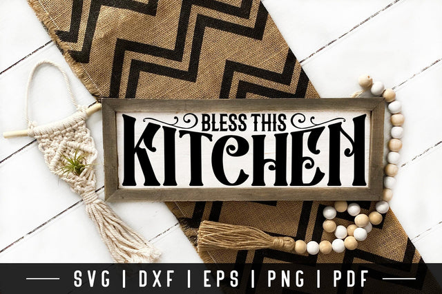 Bless This Kitchen - Vintage Kitchen Sign SVG SVG CraftLabSVG 