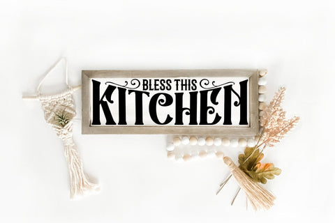 Bless This Kitchen - Vintage Kitchen Sign SVG SVG CraftLabSVG 