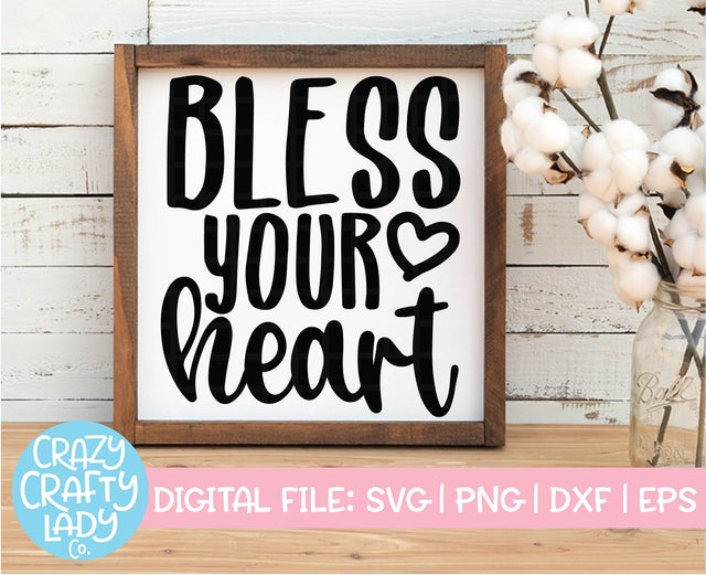 Bless Your Heart SVG Crazy Crafty Lady Co. 