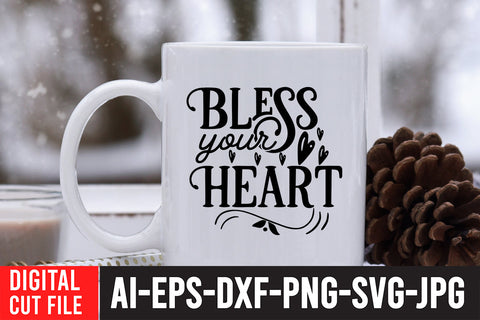 Bless Your Heart SVG Cut File SVG BlackCatsMedia 