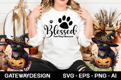 Blessed And Dog Obsessed Sticker Design SVG designmaster24 
