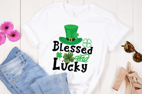 Blessed And Lucky SVG Cut File,Blessed And Lucky SVG Design SVG BlackCatsMedia 