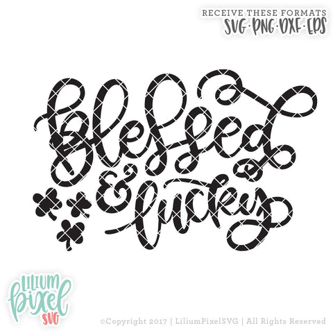 Blessed and Lucky SVG Lilium Pixel SVG 