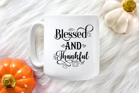 Blessed and Thankful I Thanksgiving Decor SVG I Fall SVG SVG Happy Printables Club 