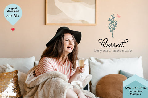 Blessed Beyond Measure SVG Cut File SVG Lettershapes 