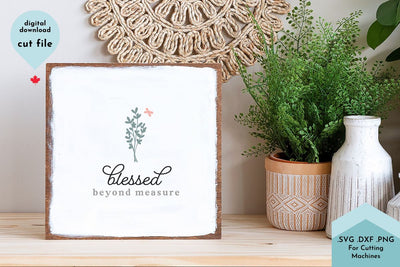 Blessed Beyond Measure SVG Cut File SVG Lettershapes 