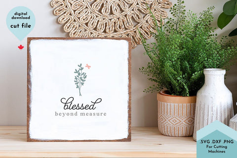 Blessed Beyond Measure SVG Cut File SVG Lettershapes 
