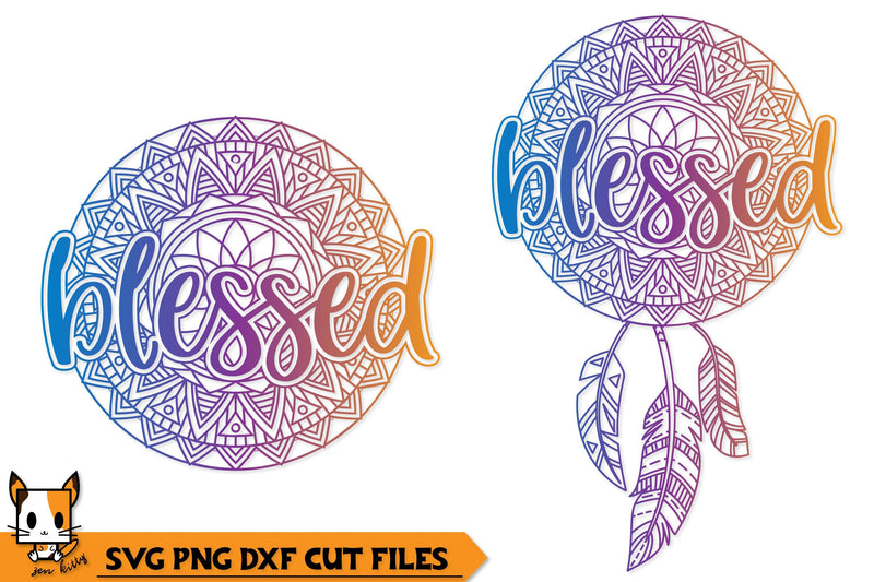 Blessed Boho Dreamcatcher | Mandala SVG SVG Zen Kitty 